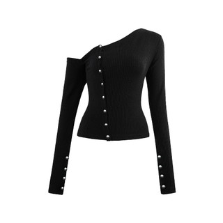  Áo Trễ Vai Body Dài Tay Nữ | Off Shoulder Button LS 