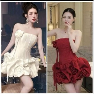 Đầm  váy dự tiệc đầm tafta cúp ngưc tùng bí phồng đính bông siêu sang chảnh(kèm quần bảo hộ)