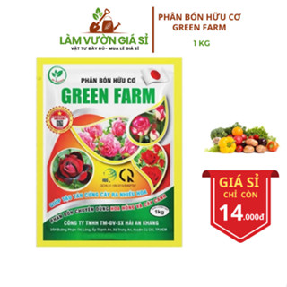  Phân Bón Hữu Cơ Green Farm Gói 1kg Chuyên Dùng Cho Cây Cảnh Hoa Hồng 