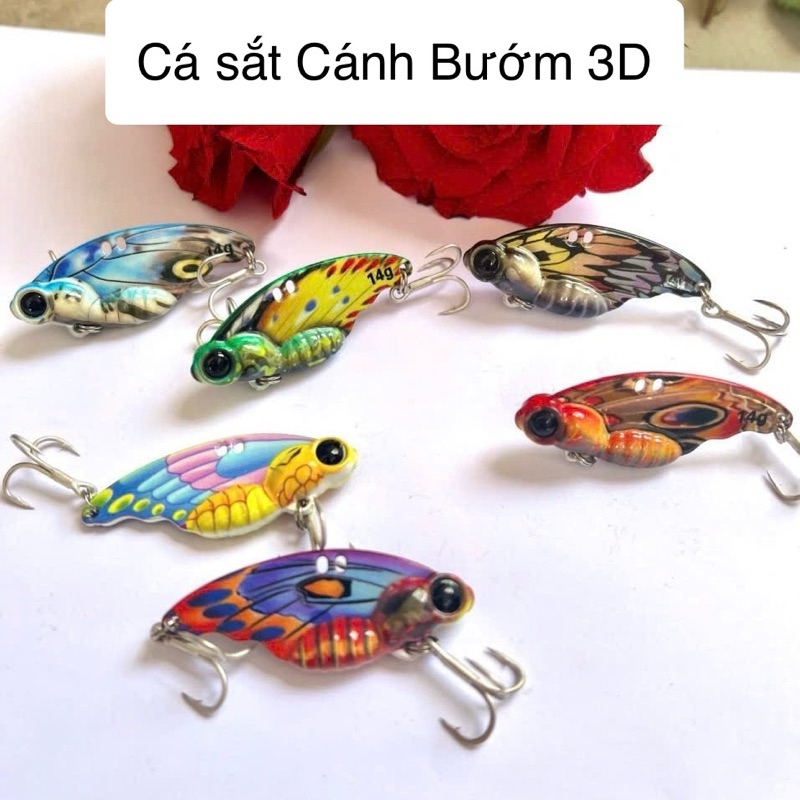 Cá sắt câu lure 3D lưỡi bkk trắng độ cứng 3x