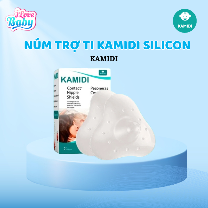 (Chính Hãng) Núm Trợ Ti Kamidi Silicon Co Dãn Mềm Mại Bảo Vệ Đầu Ngực Cho Mẹ Và Hỗ Trợ Cho Bé