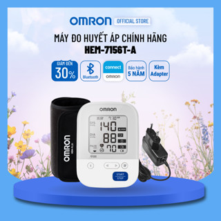 (Kèm Adapter) Máy Đo Huyết Áp OMRON HEM-7156T-A Chính Hãng - Kết Nối Điện Thoại - IntelliSense
