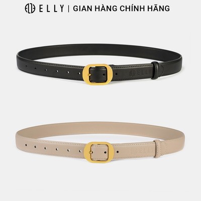 Dây lưng nữ ELLY ED84 thắt lưng da thật cao cấp khóa xỏ kim thanh lịch thời trang