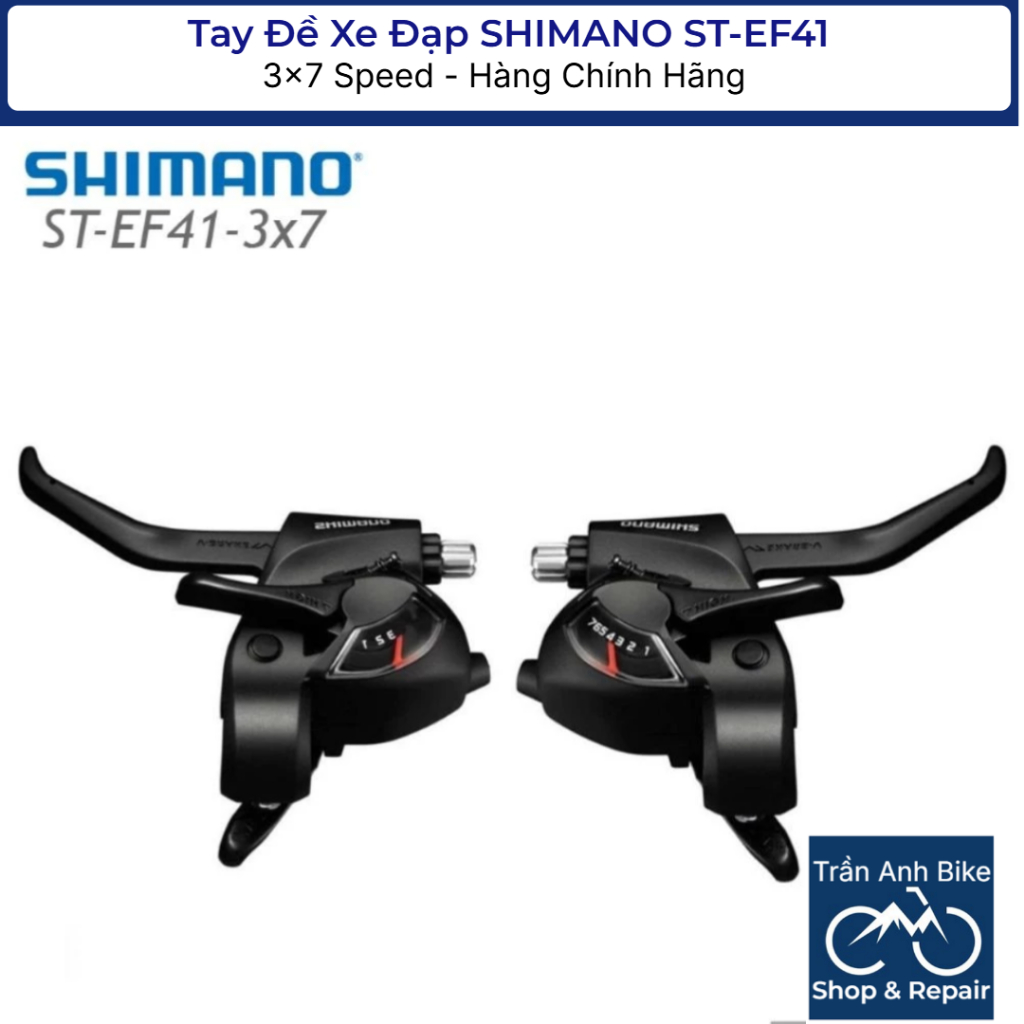 Tay Đề Xe Đạp SHIMANO ST EF41 3x7 Speed - Hàng Chính Hãng Shimano
