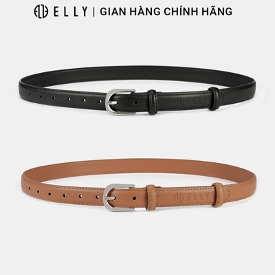 Dây lưng nữ ELLY ED88 thắt lưng da bò cao cấp khóa móc bấm thời trang sang trọng