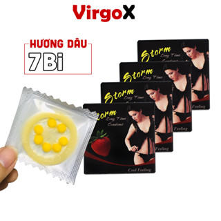 Combo 10 Hộp Bao Cao Su Bi STORM - 7 Bi Lớn, Hương Dâu.