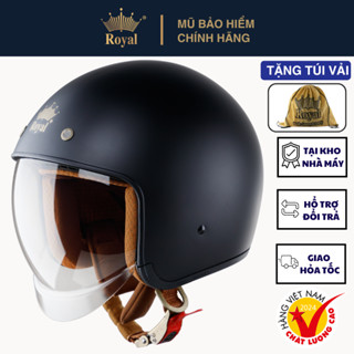[NHÀ MÁY] Mũ Bảo Hiểm 3/4 Royal Helmet M139 Kính Âm Chính Hãng, Nón Bảo Hiểm 3/4 Royal Chính Hãng Có Kính Nam Nữ