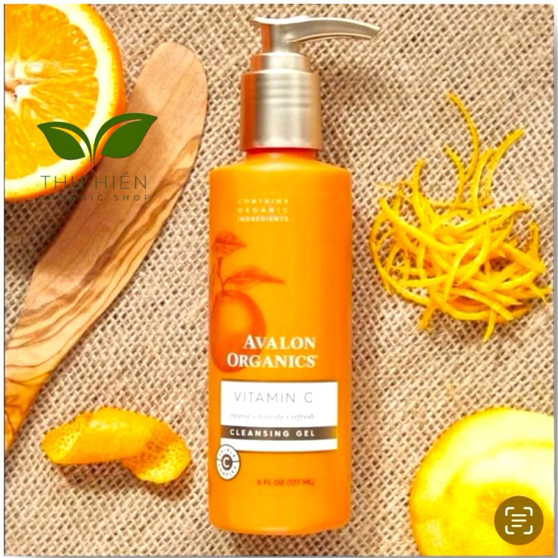 GEL RỬA MẶT VITAMIN C SÁNG DA AVALON ORGANICS. Hương cam thơm ngát - Dạng gel - Dung tích 177 ml