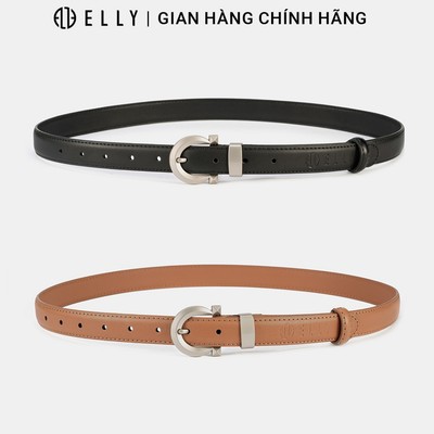 Dây lưng nữ ELLY ED82 thắt lưng da thật cao cấp khóa xỏ kim thanh lịch thời trang
