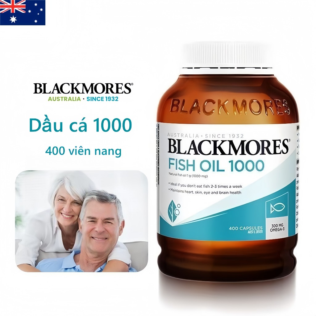 Blackmores Fish Oil 1000mg 400 Capsules /Omega Mini Double Concentrate Omega 3 Fish Oil Minyak Ikan 