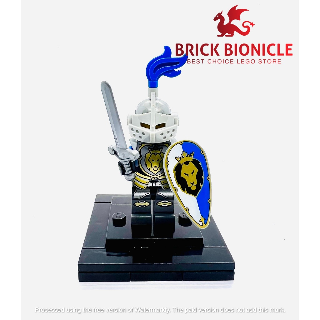 LEGO MINIFIGURES SG - ĐỒ CHƠI LẮP RÁP MEDIEVAL KNIGHTS - BLUE LION KNIGHT 2013