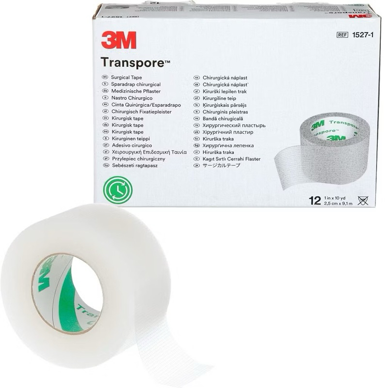 3M TRANSPORE 1527 - 1 BĂNG KEO TRONG PLASTIC kích thước 2,5x9,1cm