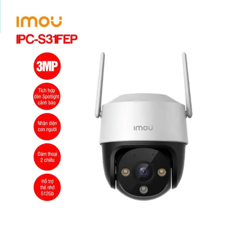 Camera WIFI Ngoài Trời, Có Màu Đêm, Đàm Thoại IMOU S31FEP 3MP Và S51FEP 5MP Bảo Hành 24 Tháng