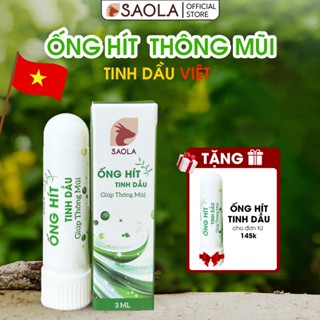 Ống Hít Thông Mũi Saola, Ống Hít Tinh Dầu Thiên Nhiên, Giảm Nghẹt  Mũi, Giải Cảm, Say Tàu Xe, 5g