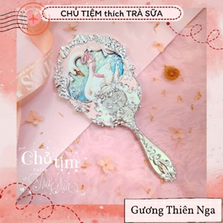 (Sẵn- Hỏa Tốc HCM) Gương Cầm Tay Thiên Nga Swan Ballet Flower Knows Chính Hãng ( Đọc Kỹ Mô Tả)