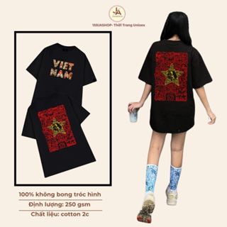 Áo thun nam nữ form rộng unisex VIỆT NAM Dường Kách Mệnh, Áo phông thể hiện tinh thần VN chất cotton cao cấp k xù