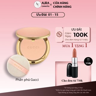 Phấn Phủ Gucci Poudre De Beauté Naturel kiềm dầu lâu trôi kháng nước 10g Chính Hãng Aura Comestic
