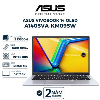 Laptop Asus Vivobook 14 OLED A1405VA-KM095W i5-13500H | 16GB | 512GB | Intel Iris | 14" 2.8K  | Win 11 | Bạc