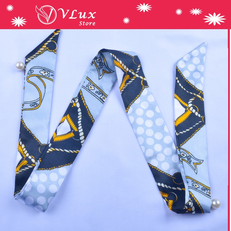 Khăn lụa quấn túi xách nữ buộc tóc làm nơ xinh xắn