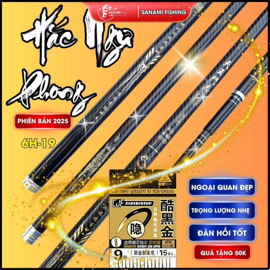 Cần Câu Tay Hắc Ngư Phong Độ Cứng 6H Chuyên Câu Đài CT67