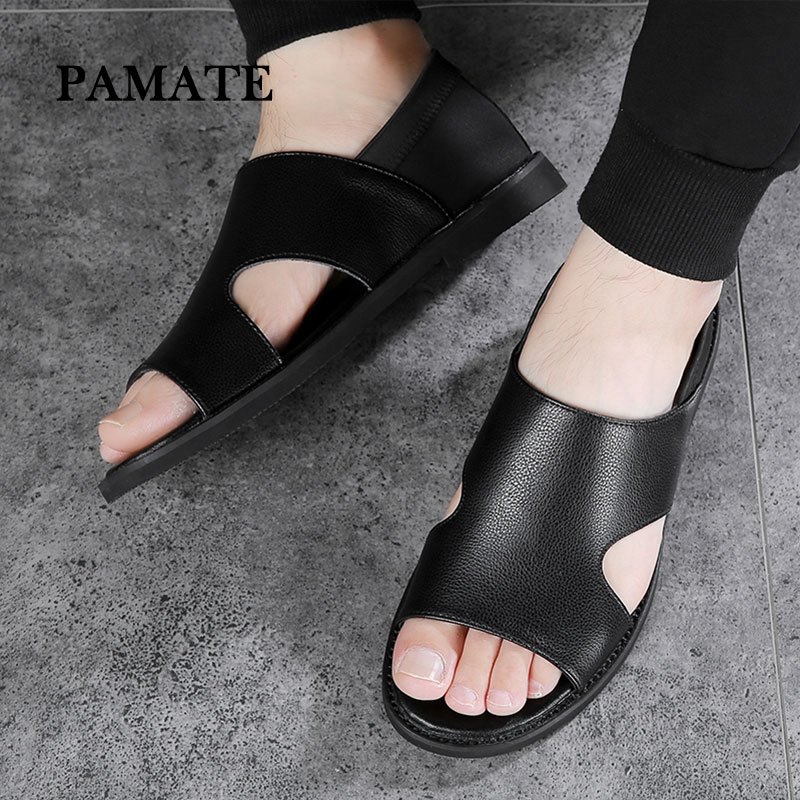 Dép Nam,PAMATE,Da Mềm Chất Lượng Cao,Đế Mềm,Chống Trượt,Đi Biển,Đi Biển Mùa Hè Đục Lỗ Thời Trang Cho