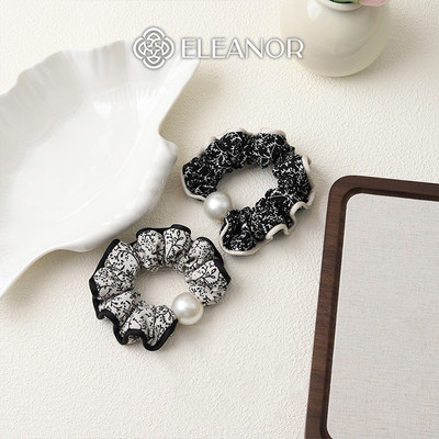 Dây buộc tóc nữ Eleanor Accessories scrunchies phối ngọc trai phụ kiện tóc dây cột tóc 9738