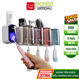  Bộ Nhả Kem Đánh Răng Tự Động ECOCO Kệ Để Đồ Phòng Tắm Cao Cấp 2,3,4 Cốc Nhựa ABS Bảo Hành 12 Tháng 