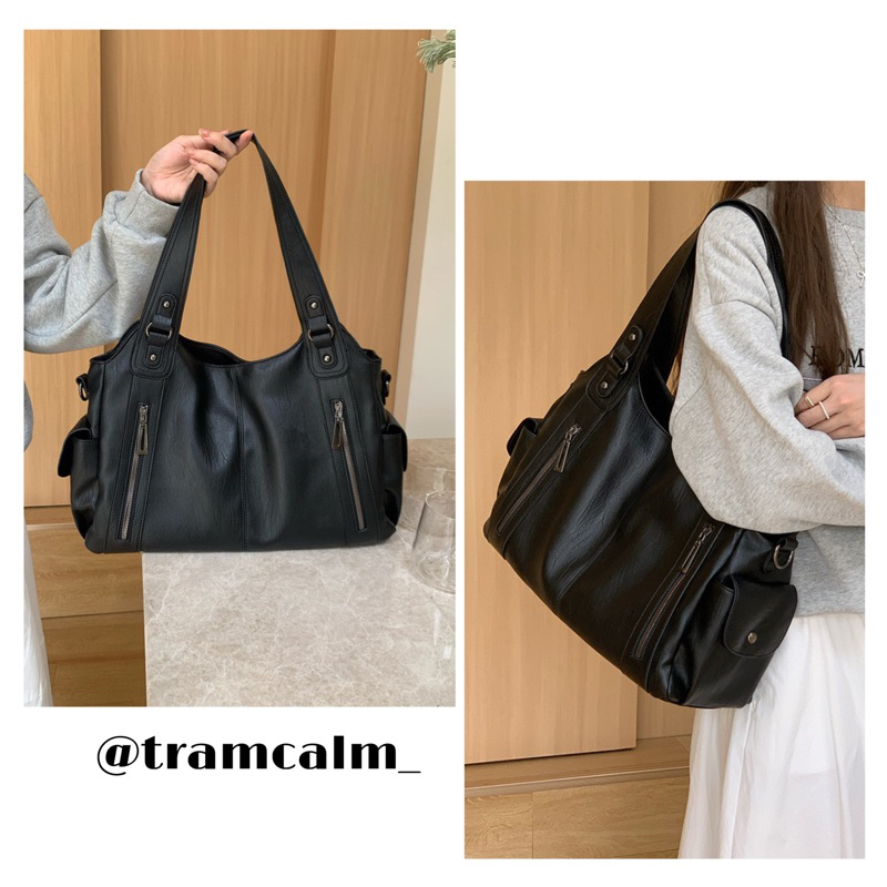[Trạm Calm]  DARKBAG kèm dây đeo chéo đa ngăn dày dặn vừa lap 14inch