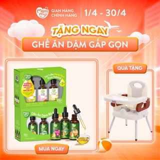Combo 2 set 3 dầu ăn dặm bổ não Mămmy 30ml, dầu olive, cá hồi, hạt lanh, óc chó, bơ, gấc đỏ cho bé 6 tháng tuổi
