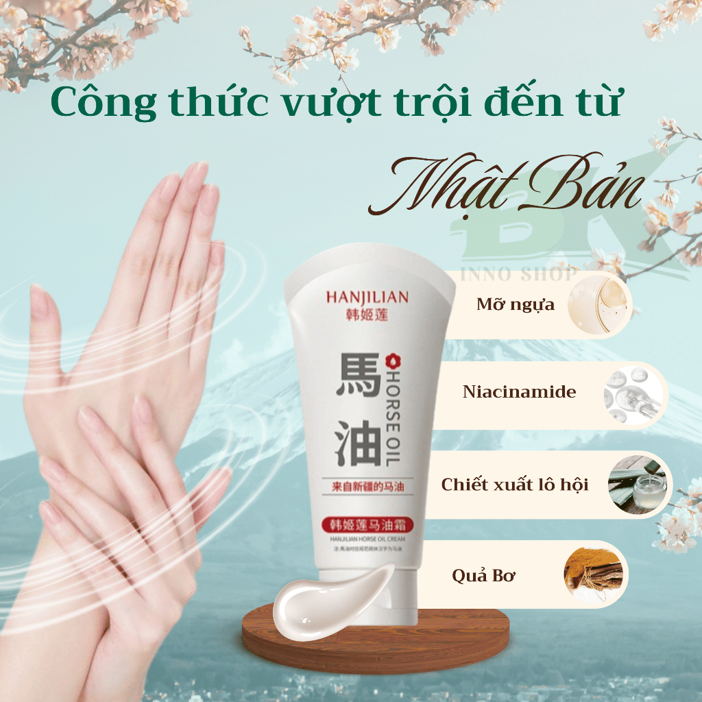 KEM DƯỠNG TRẮNG DA TAY CHÂN CAO CẤP HANJILIAN 80GR, KEM XOÁ NHĂN DA TAY BONG TRÓC, CHO ĐÔI TAY TRẮNG NUỘT, MỊN MÀNG |BK