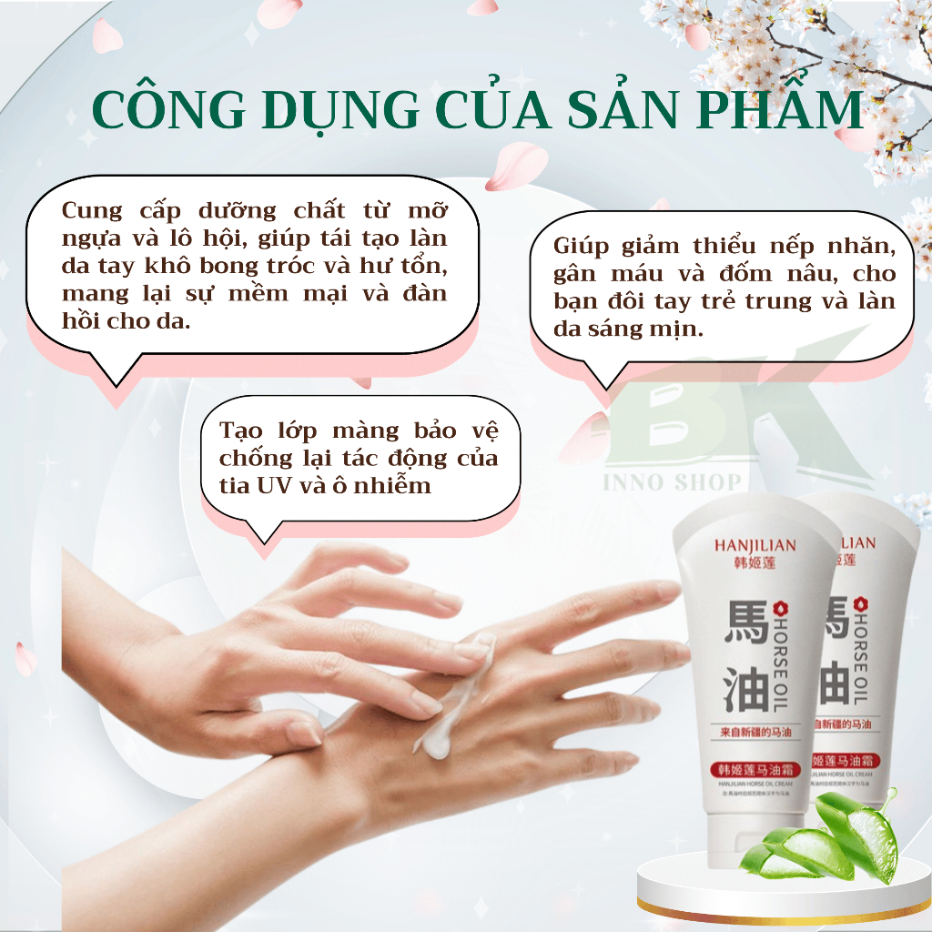 KEM DƯỠNG TRẮNG DA TAY CHÂN CAO CẤP HANJILIAN 80GR, KEM XOÁ NHĂN DA TAY BONG TRÓC, CHO ĐÔI TAY TRẮNG NUỘT, MỊN MÀNG |BK