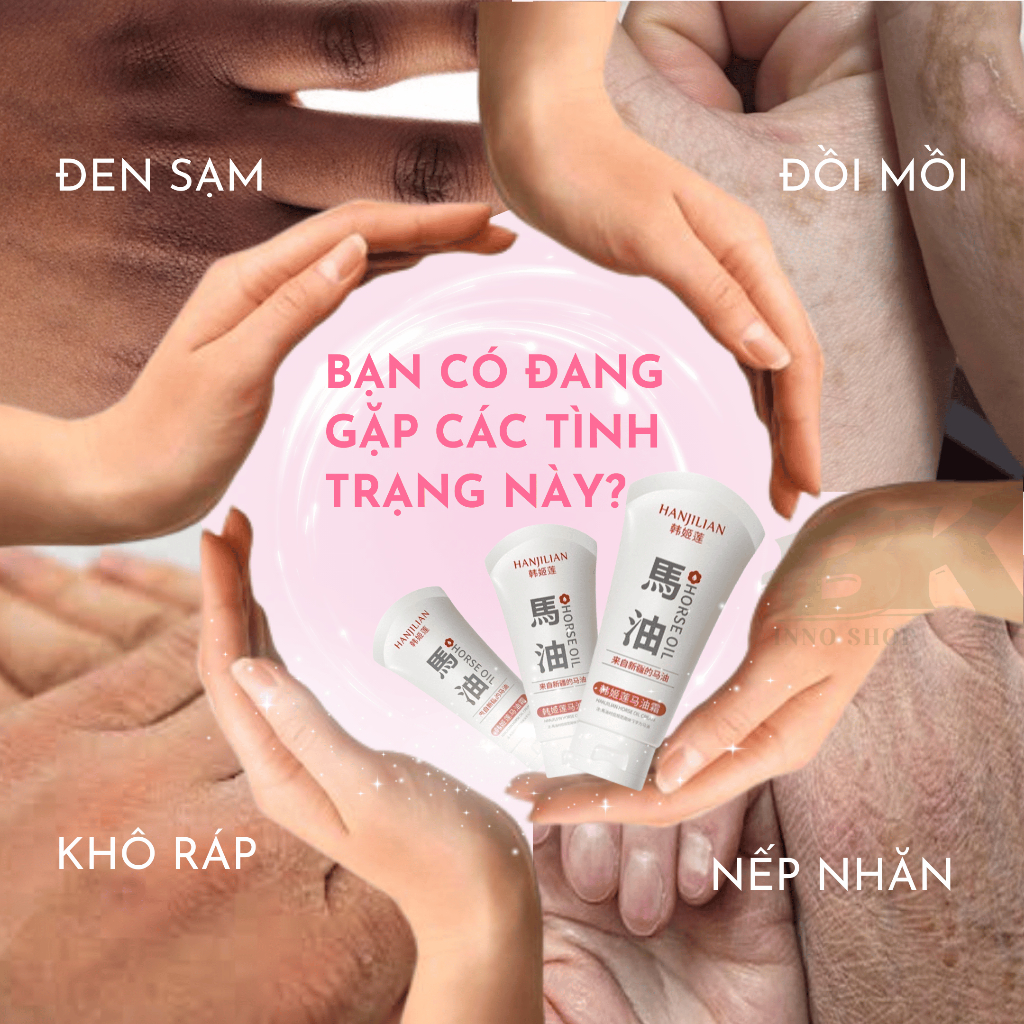 KEM DƯỠNG TRẮNG DA TAY CHÂN CAO CẤP HANJILIAN 80GR, KEM XOÁ NHĂN DA TAY BONG TRÓC, CHO ĐÔI TAY TRẮNG NUỘT, MỊN MÀNG |BK