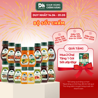 Bộ Sốt Ướp Chấm Dh Foods - Sốt Tiêu Đen, Sốt Phô Mai Trứng Muối, Sốt Me, Muối Ớt Xanh Đỏ, Dùng Chấm Thịt Nướng Hải Sản