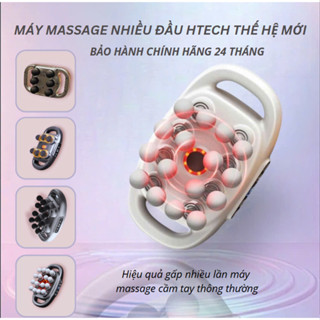 Máy massage cầm tay 6, 12, 16 đầu HTECH, máy mát xa toàn thân thế hệ mới với 9 chế độ kết hợp đèn hồng ngoại