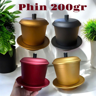 Phin cà phê nhôm pha cà phê 200gr mạ 10 màu Đen , Đỏ , Vàng Mạ Anode cao cấp,khắc logo theo yêu cầu.