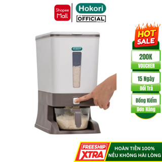 Thùng Đựng Gạo HOKORI Cao Cấp, Chống Ẩm, Mối Mọt , Dung Tích 10kg Nhựa Việt Nhật Plastic