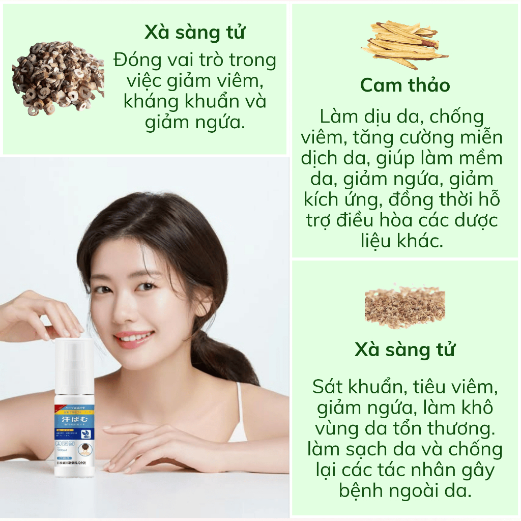 Xịt Bạch Biến Thảo Dược SENKO Nhật Bản 100ml Xoá Mờ Bạch Biến, Hắc Lào, Lang Ben, Vẩy Phấn Trắng, Da Đốm Trắng | BK INNO