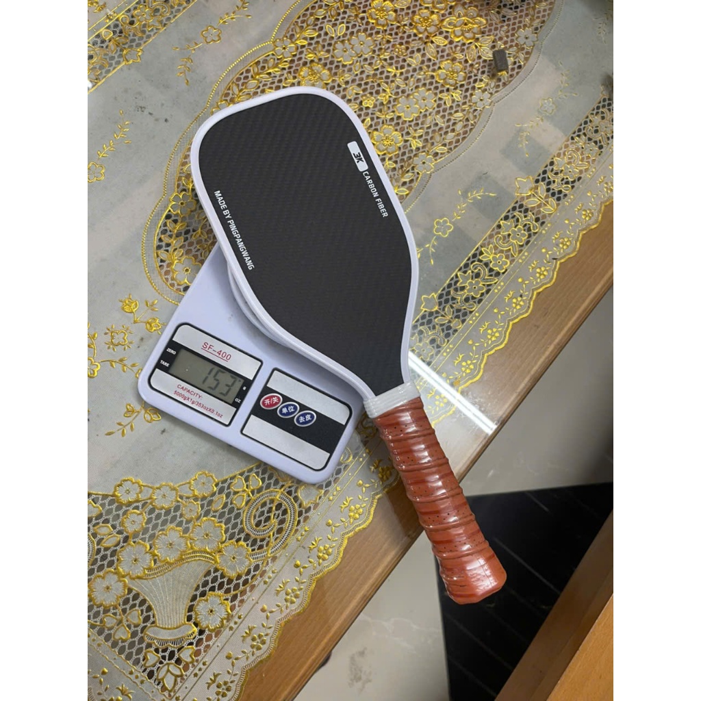 Vợt tập điểm ngọt chuyên dụng Pickleball made by Pingpangwang, sợi Carbon 3k Fiber