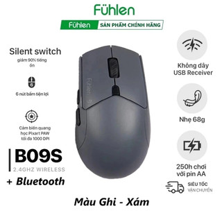  Chuột Gaming Văn Phòng Fuhlen B09S- Kết nối 2 chế độ Wireless 2.4G và Bluetooth 