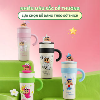  Ly giữ nhiệt cao cấp NIUMI Shinchan dung tích 700ml 1200ml inox 316 có quai cầm dễ thương 