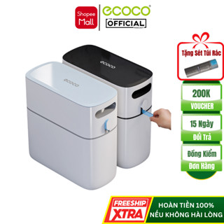 Thùng Rác ECOCO Cao Cấp 8L-12L, Thùng Rác ECOCO  E2244 Nắp Kín Đựng Rác Nhà Vệ Sinh, Nhà Bếp