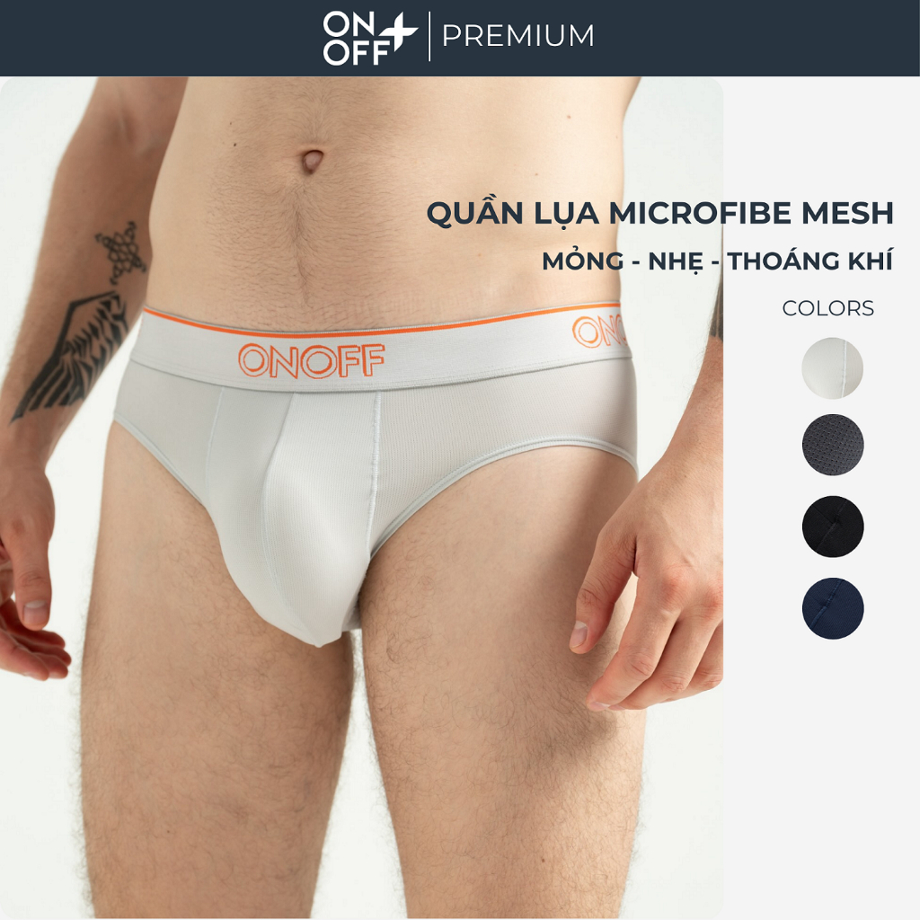 [OUTLET] Quần lót nam dáng tam giác thể thao Microfiber mesh ONOFF Premium siêu mảnh 18UQ23A007