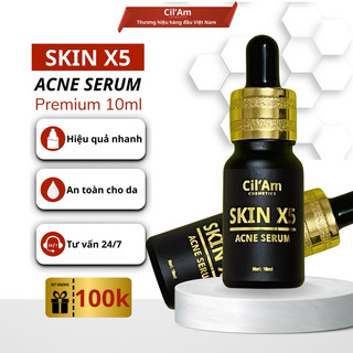 Serum Detox Giảm Mụn Thâm, Serum Mụn Da Sần SKIN X5 ACNE SERUM 10ML
