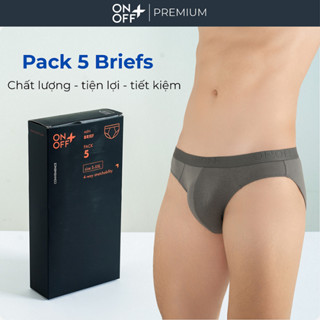 [COMBO 5] Hộp quần lót nam ONOFF dáng brief cotton mềm mại thấm hút vượt trội - 18UQ24A316-18UQ24A323
