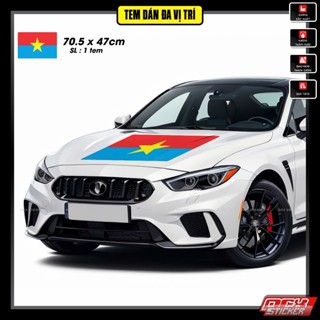 Decal In Hình Cờ Đỏ Sao Vàng Việt Nam | Chất Liệu Decal 3 Lớp ,Không Thấm Nước Không Phai Màu | Dán Xe Oto , Xe Máy