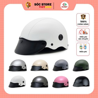 Mũ bảo hiểm nửa đầu Camry chính hãng thời trang, có nút thoáng Sóc Store