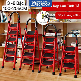 DECROOM Thang chữ a Thang Nhôm Gấp Gọn Thang Gấp 3-8 Bậc Gấp Gọn thang gấp gọn thông minh Tải Trọng 500kg