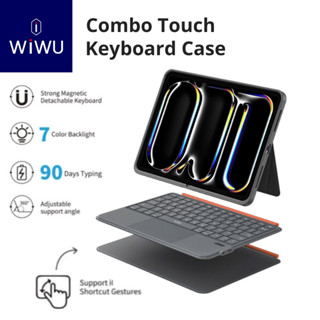  Bao da bàn phím WIWU Combo 3in1 MK005 Keyboard cho IPad Gen 9,10 2022,pro 11 inch M4 Air 4,5,6 M2 2024  Gen 11 A16 2025 