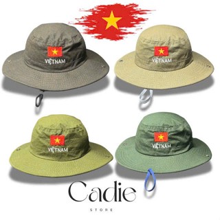 Mũ bucket cao bồi chống nắng CỜ ĐỎ SAO VÀNG CADIE STORE VN cho nam nữ, nón tai bèo vành rộng chống NẮNG