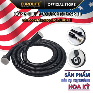  Dây xịt vệ sinh dây sen Inox SUS 304 mạ đen chịu áp lực cao Eurolife EL-DS150-D  Sản phẩm xuất Mỹ  